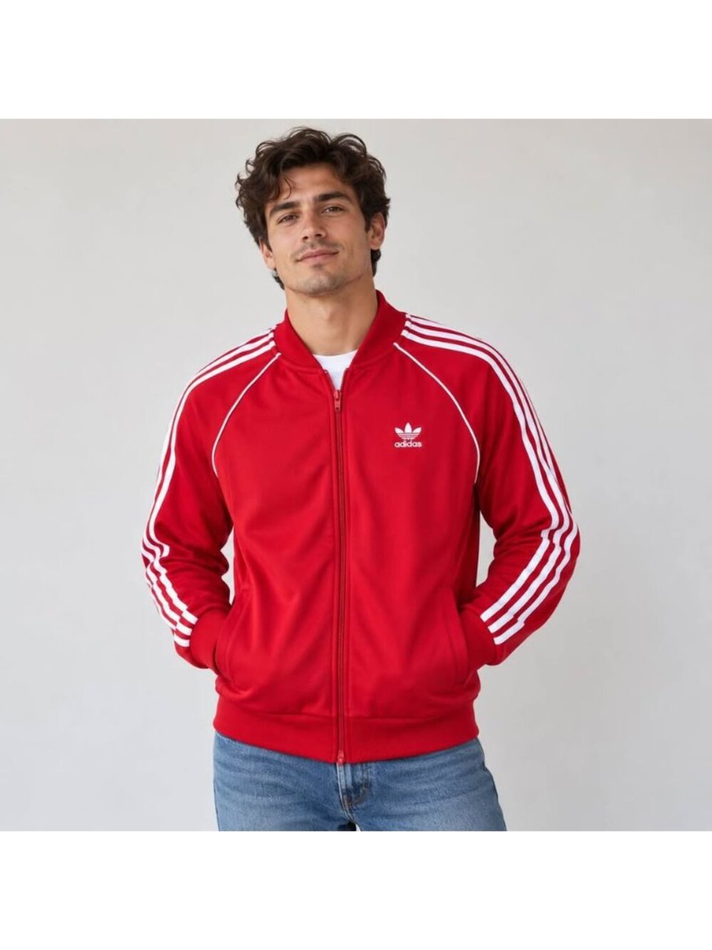 Adidas Originals Men’s Medium Red Track Jacket